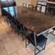 large table without chairs