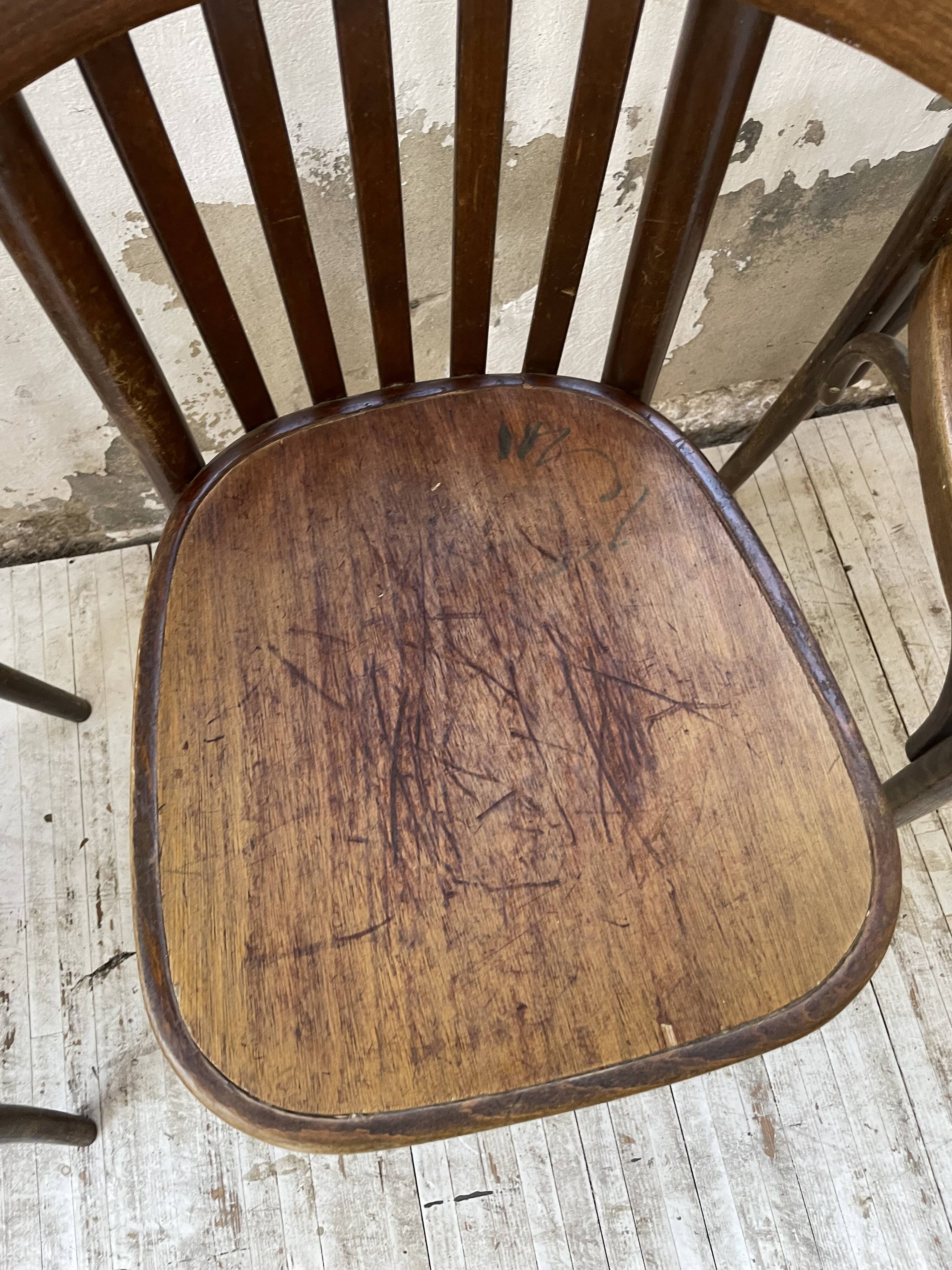 Set of 4 wooden bistro chairs