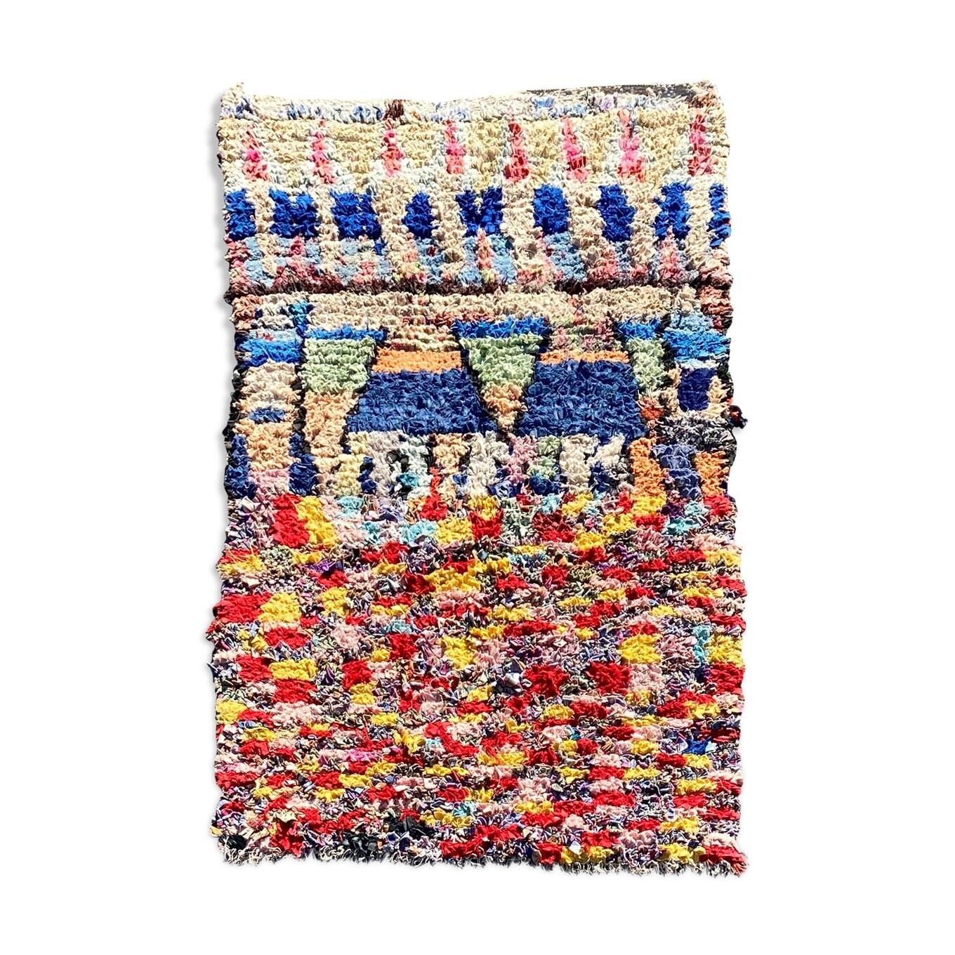 Carpet berbere boucherouite vintage 115×180 cm