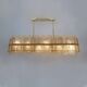 Mid-century Modern Stiyle Italian Brass and Murano Glass Chandelier