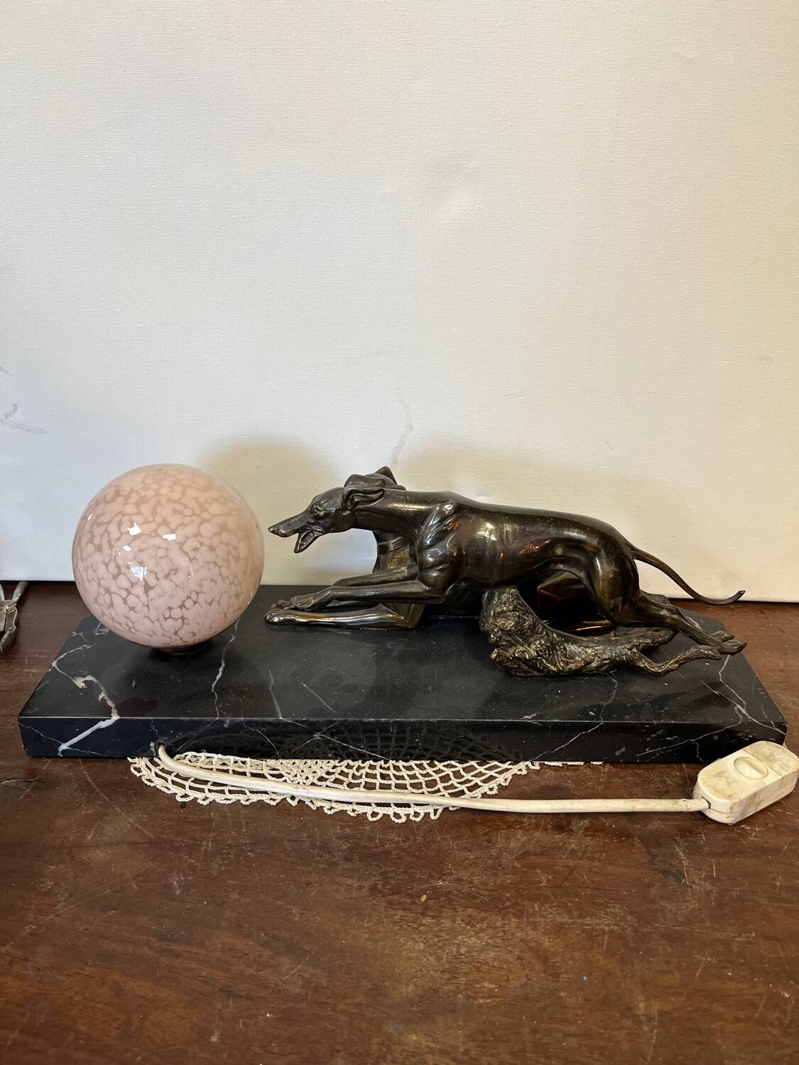 Art Deco Greyhound Lamp