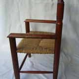 Wooden child's chair and mulched seat