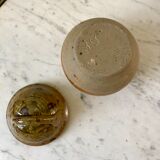 coffee service 6 cups and saucers, teapot and sugar bowl in ceramic / pottery / stoneware years 50-6