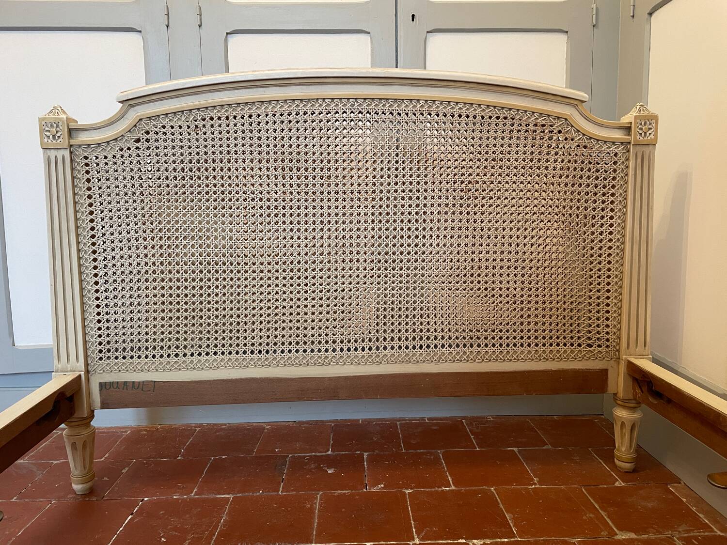 Louis XVI cane and wood bed