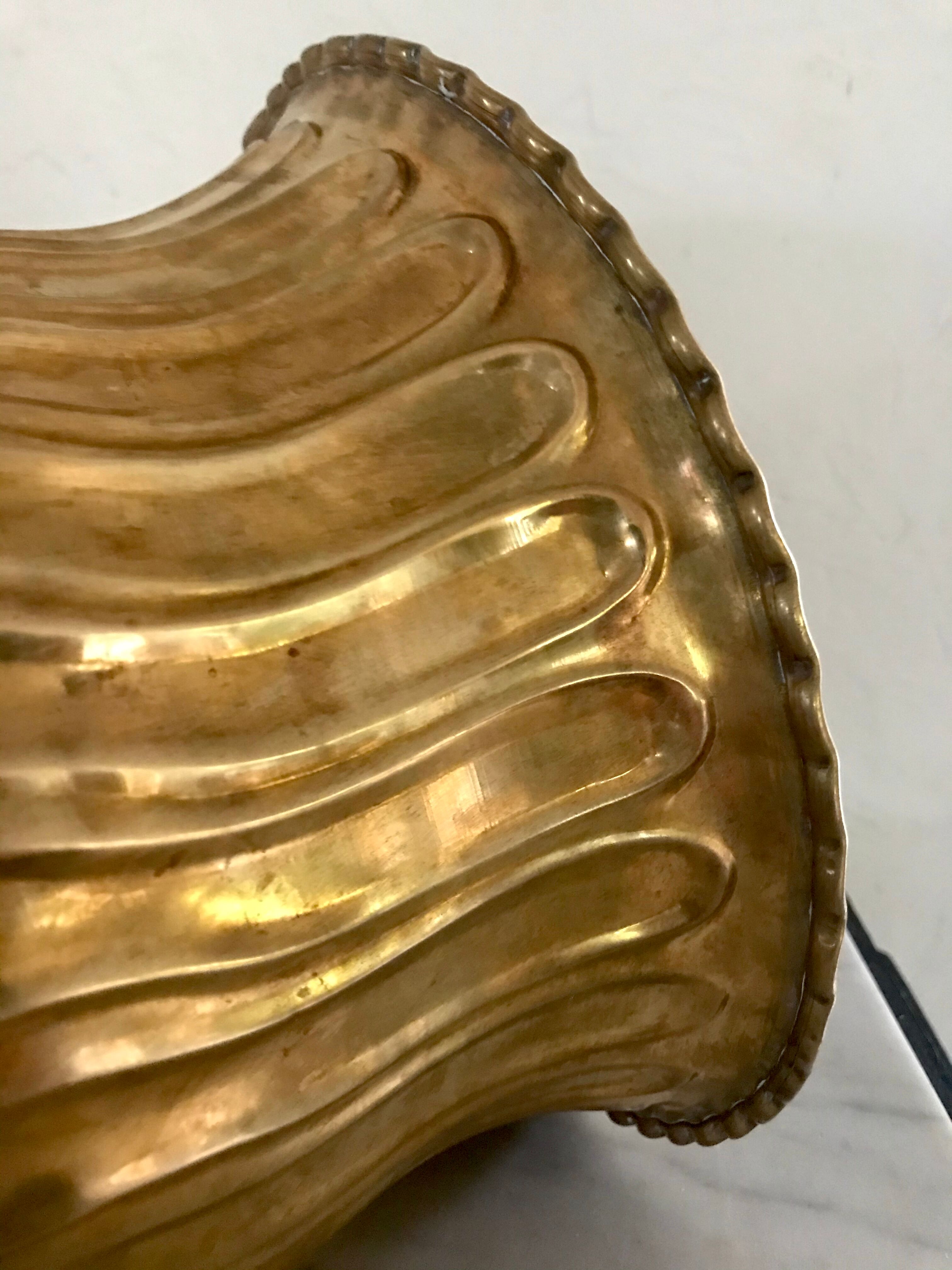 Vintage brass pot cover