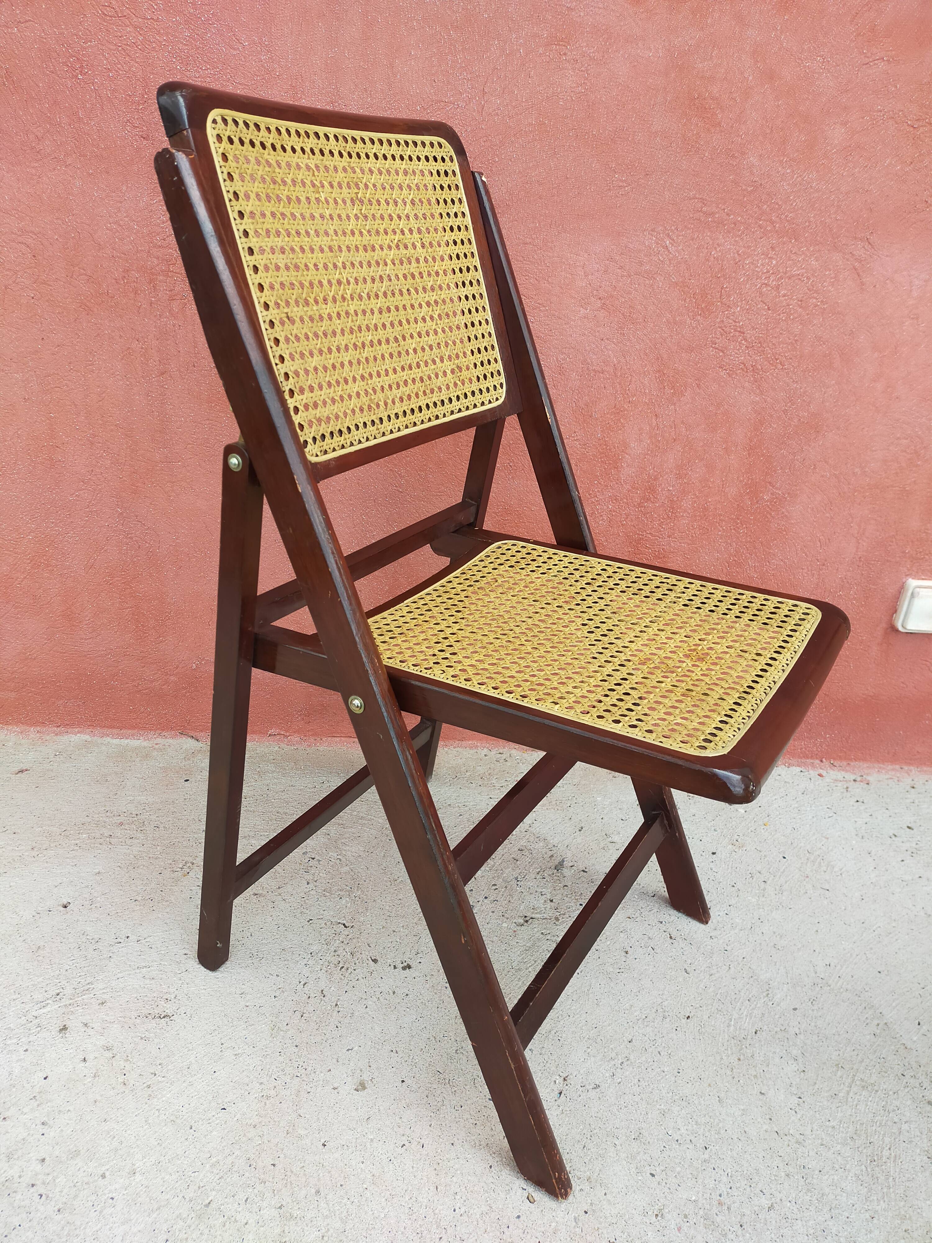Paire de chaise cannées vintage