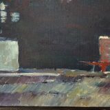 Vintage Oil Painting Industrial Landscape signed ÖRJAN WALLERT (1949)