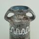 Vase Heissner Keramik modèle V/32, motif en relief, Allemagne de l'Est, années 1960