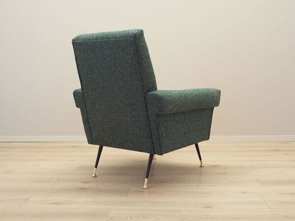 Fauteuil lounge, design italien, années 70, fabrication : Italie