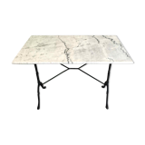 Marble and cast iron bistro table