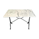 Table bistrot marbre et fonte