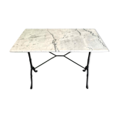 Table bistrot marbre et fonte