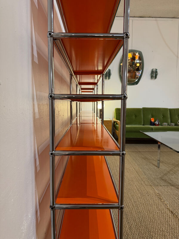 Étagère modulable USM Haller – années 70 – orange – format XXL