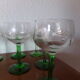 10 verres à vin  cristal gravée grappe de raisin  vintage