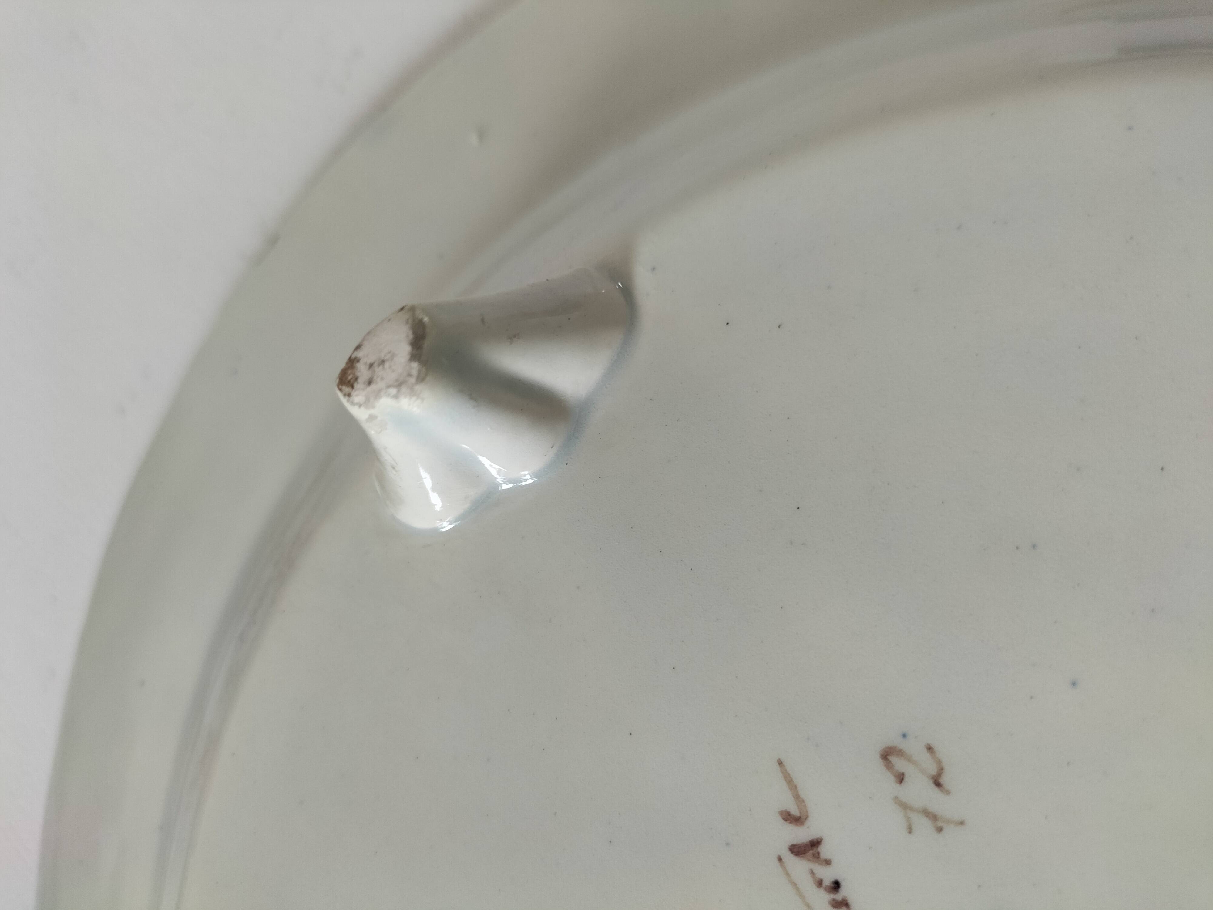 Portuguese earthenware footed dish – Outeiro Águeda – signed