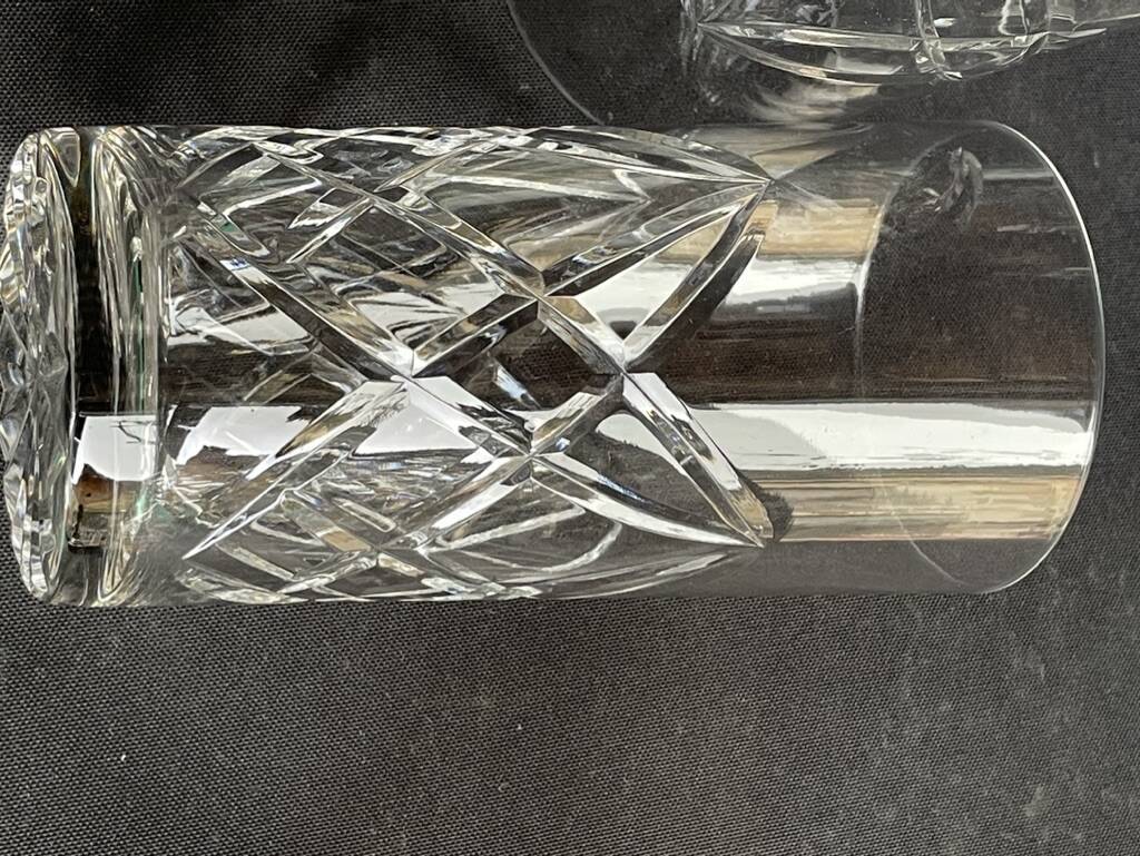 3 large Saint Louis Sammy service glasses stamped