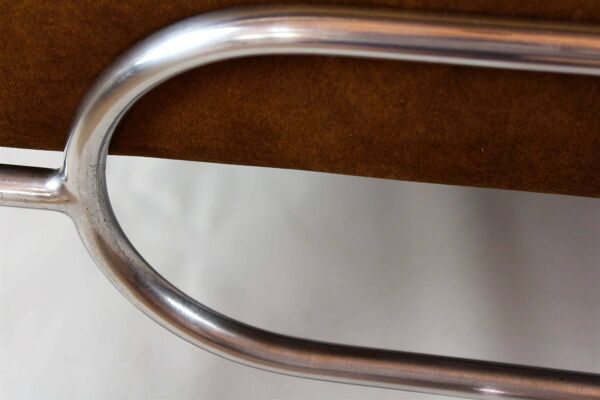 Sofa tubulaire en chrome et acier Bauhaus restauré de Hynek Gottwald, années 1930