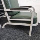 Mid century US Army Aluminium  Sofa and Armchairs by Hans H. Hunnebeck,1953