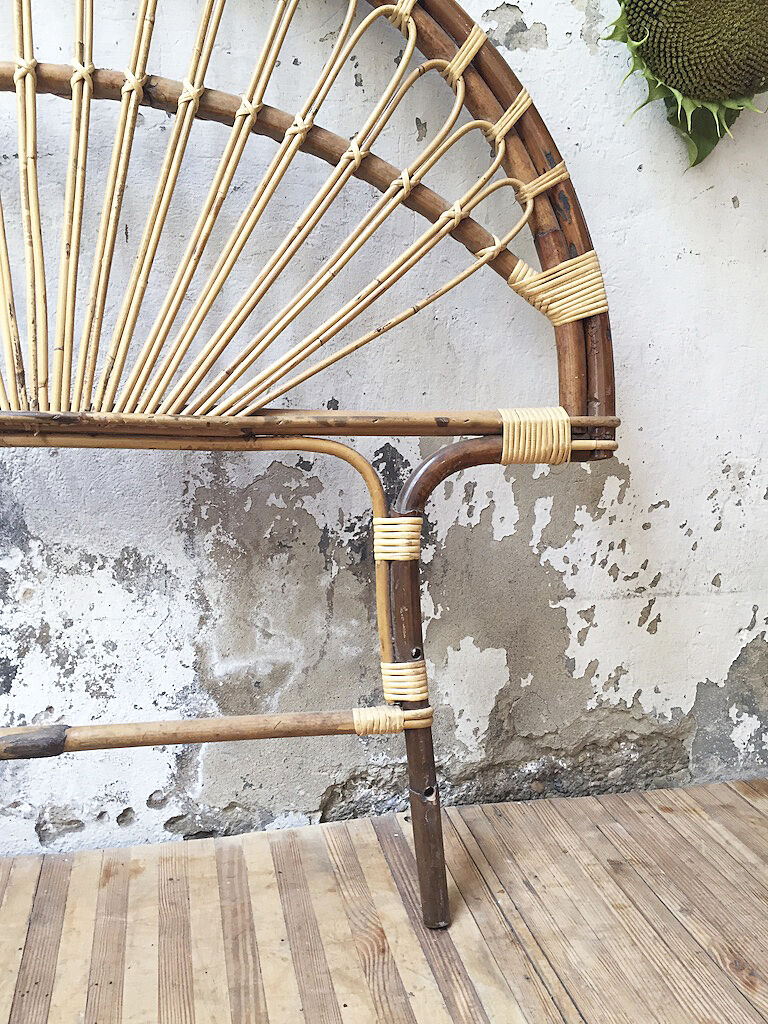 Vintage rattan headboard 1 place
