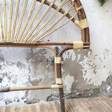 Vintage rattan headboard 1 place