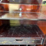 Asian turntable/vinyl cabinet in lacquered wood