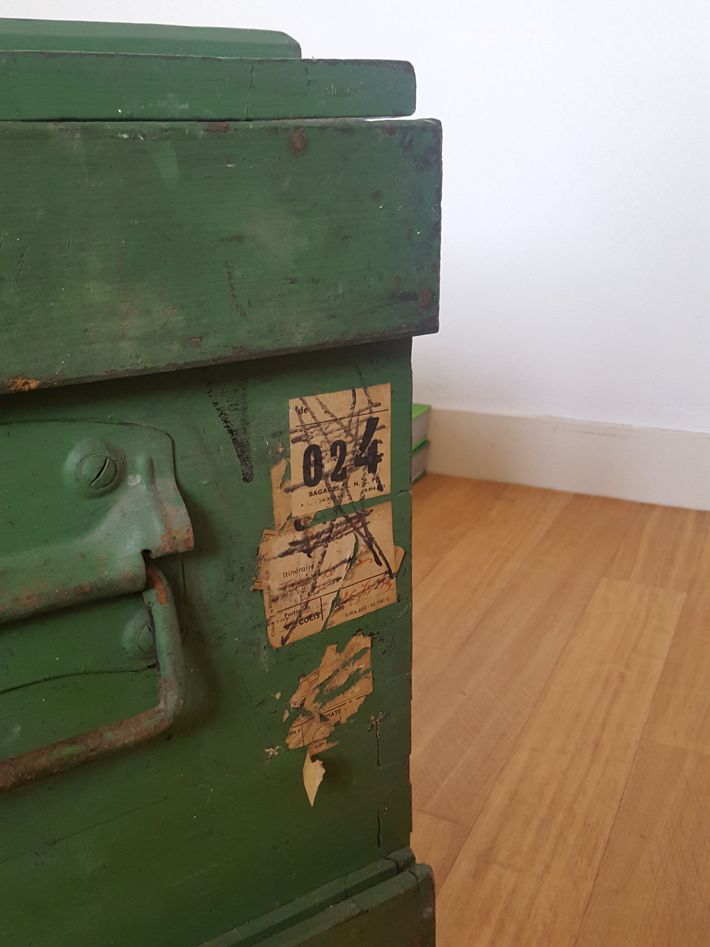 Green wooden box