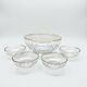 Salad bowl and 4 glass bowls with gilding, 1930 fruit salad service.