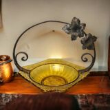 Art Deco, Val Saint Lambert amber glass bowl circa 1930