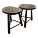 Solid oak tripod stools
