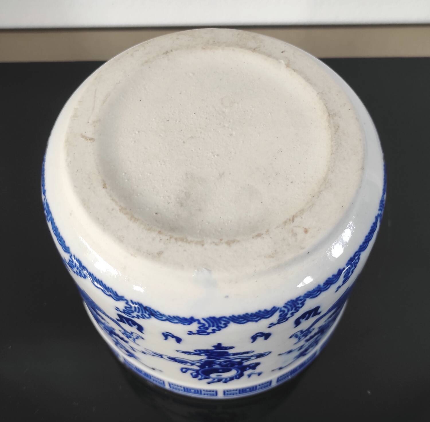 Cache-pot / Vintage porcelain brush pot
