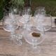 10 verres à cognac cristal de bohême