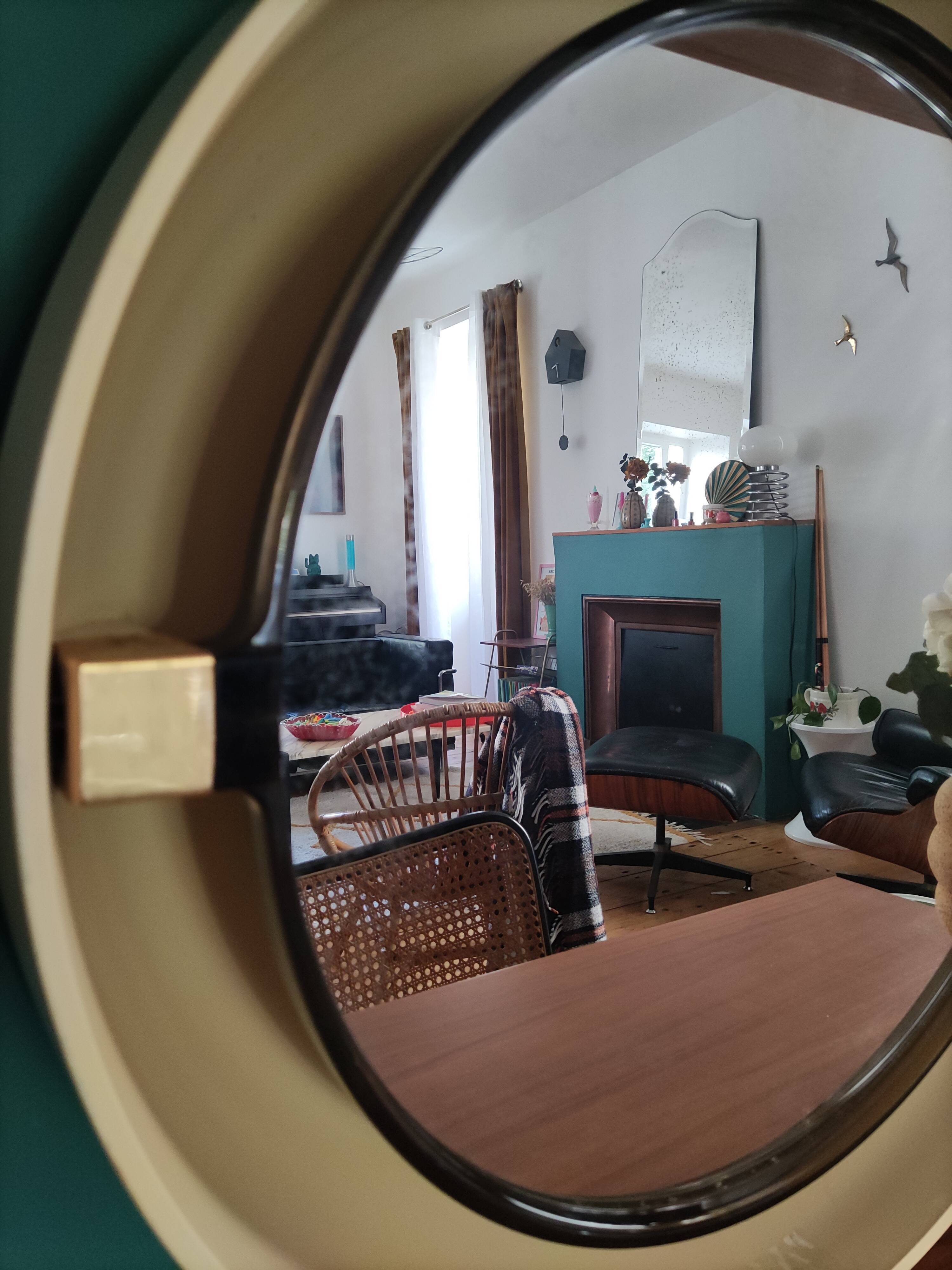 Vintage wall mirror 70s, 60 cm