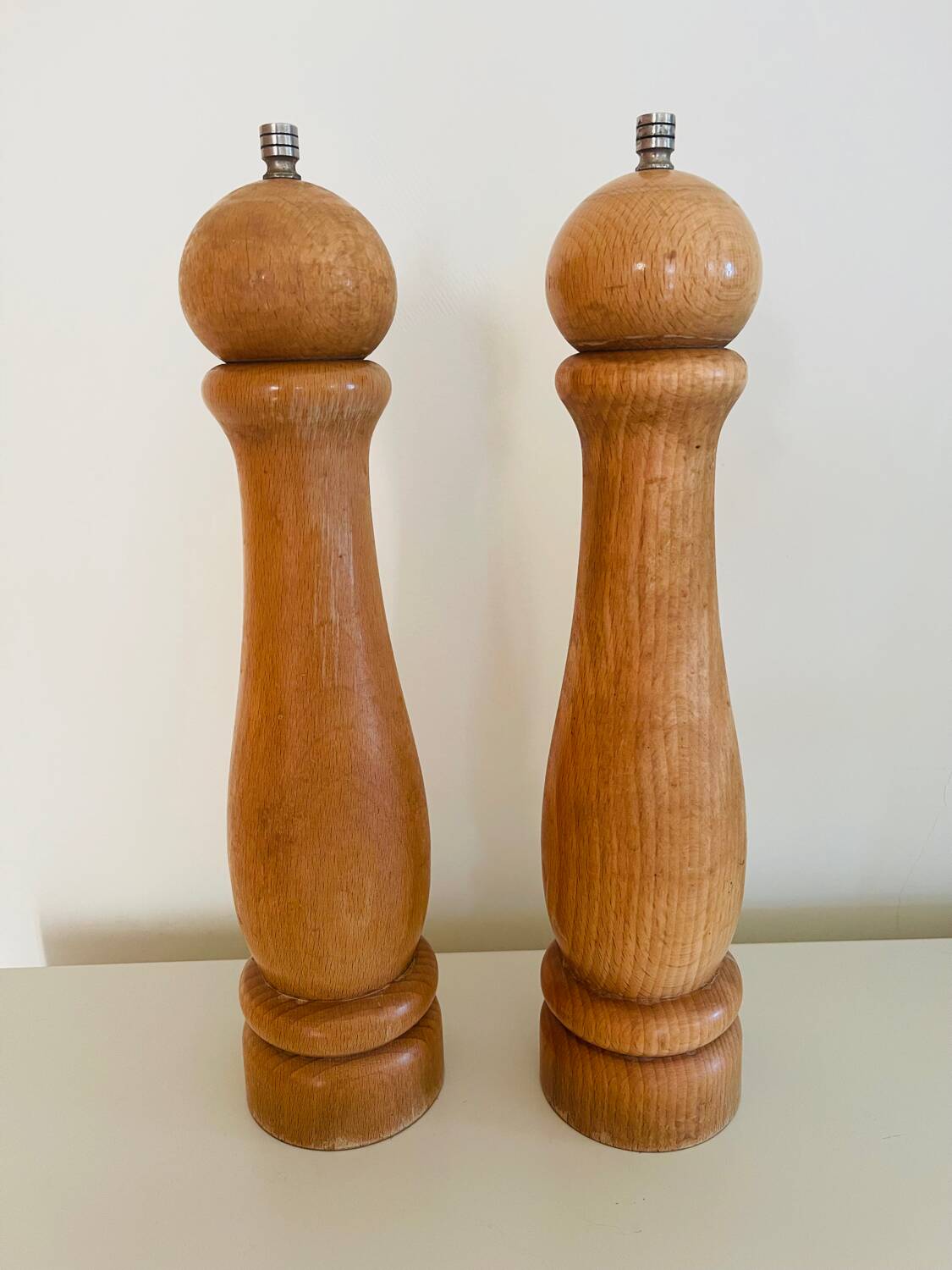 Vintage salt and pepper mills