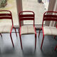 Lot de chaises en métal industriel