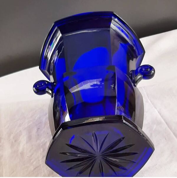 Seau a glacons verre bleu de bristol