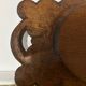 Corbeille ou Vide Poche année 50 en Bois Sculpté signée A. Bouchez