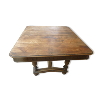 Table bois carrée avec 3 rallonges