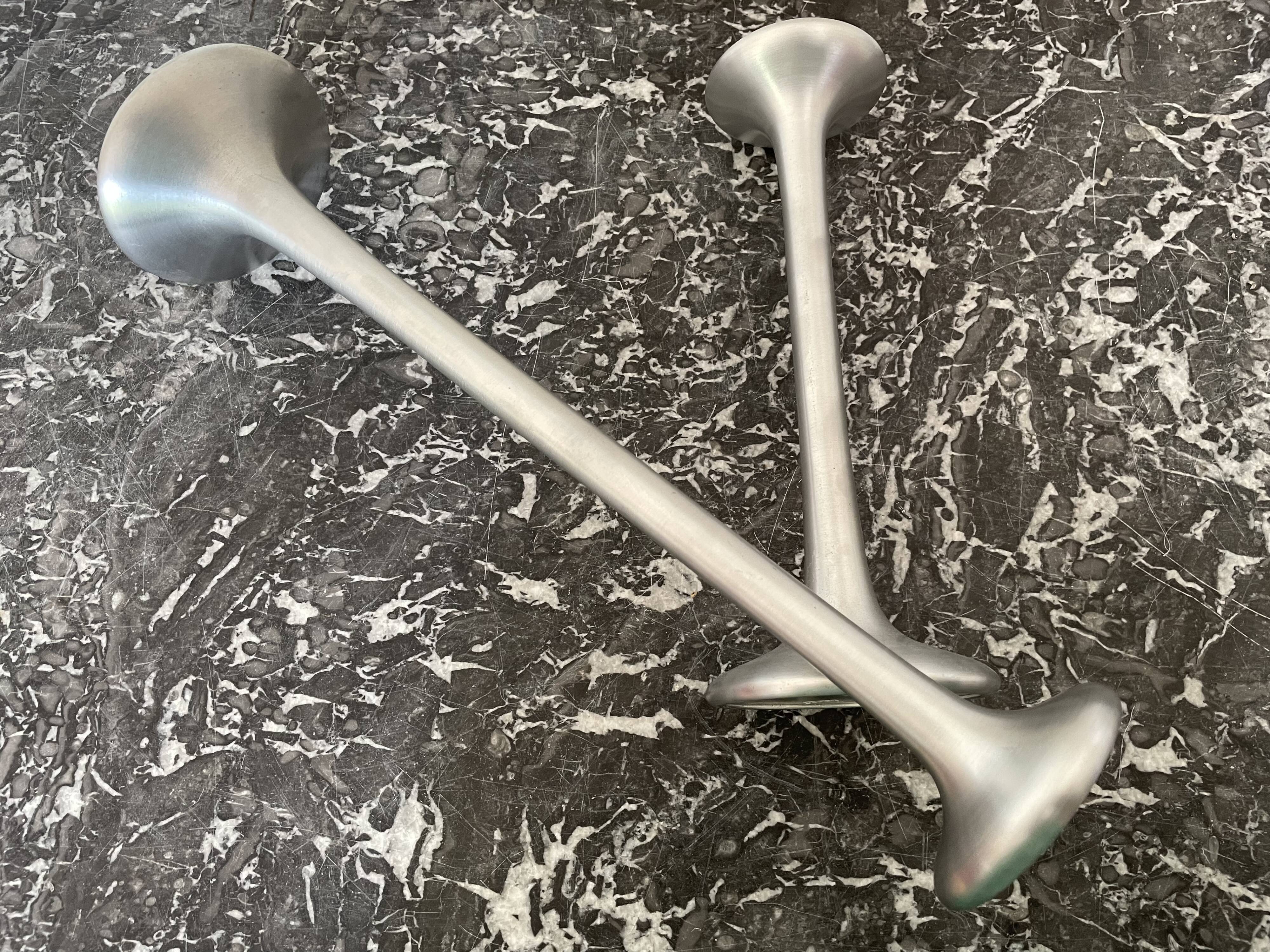 Ikea brushed aluminum candle holders kagla model