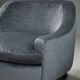 Set of 2 ice blue Mohair lounge chairs, 1950s Italy.