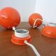 Italian Space Age Metal Internal Magnet Table Lamps by Reggiani, 1960s, Set of 2