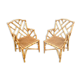 Vintage rattan armchair Italian work