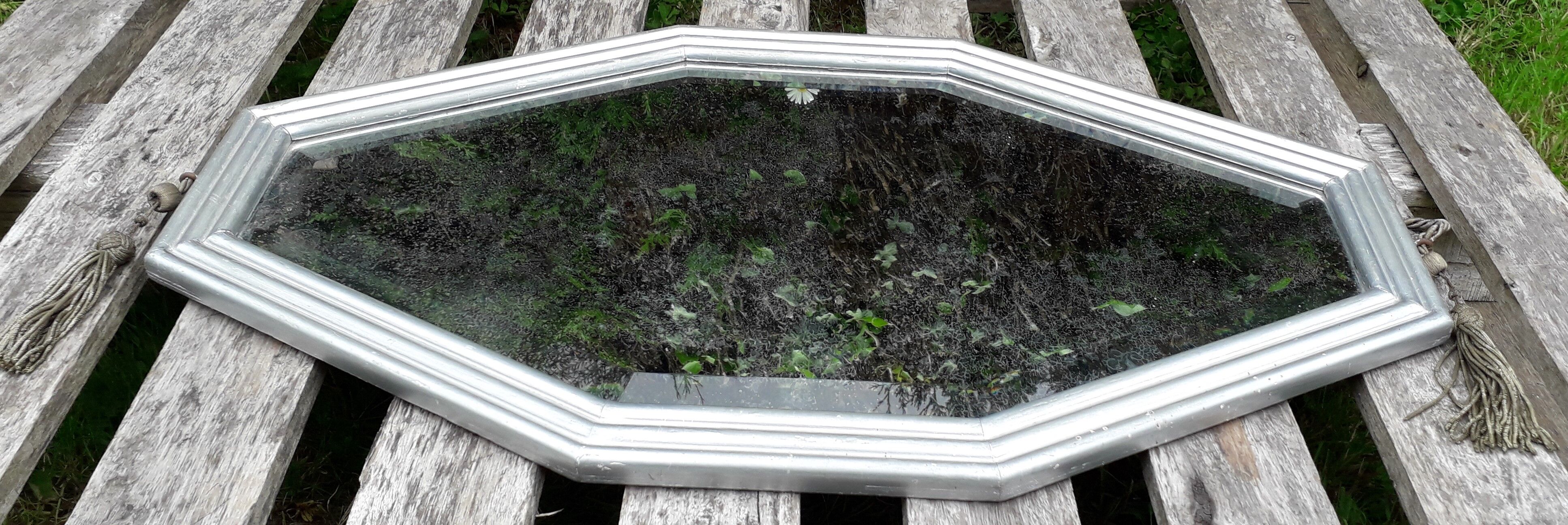 Antique mirror art deco 43x89 cm