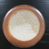 Signed vase in polished stoneware