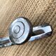 Chrome wall coat rack with 4 hooks, 40s-50s
