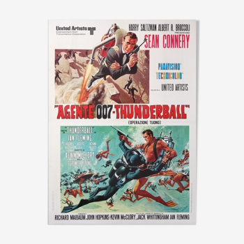 Affiche film james bond agent 007 thunderball operation tonnerre 138 x 99.5 rotolithografica 0050039213  a prix €1650