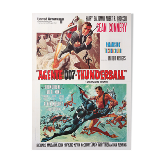 Affiche film james bond agent 007 thunderball operation tonnerre 138 x 99.5 rotolithografica 0050039213  a prix €1650