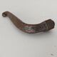 19th-century antique door handle in forged steel