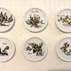 Set de 6 sous verres en porcelaine 1970