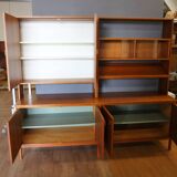 Bibliothèque scandinave en teck, Ulferts, Suède, 1960