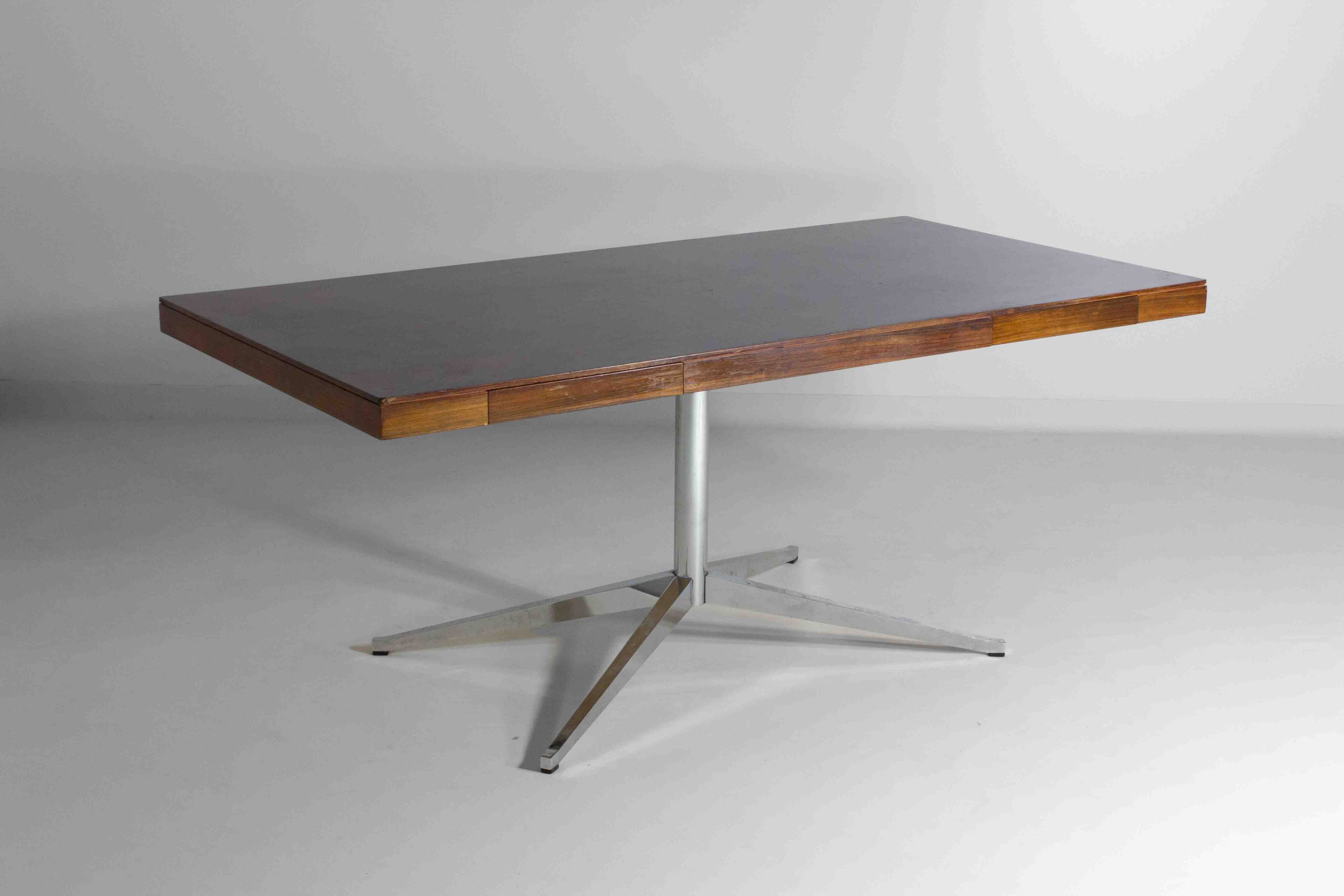 Bureau exécutif en palissandre par Florence Knoll, années 1970